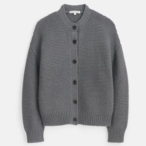 Alex Mill Nico Chunky Cardigan Sweater in Heather Grey
